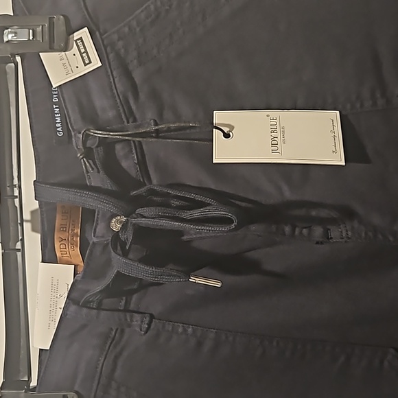 Judy blue high rise cuffed navy jogger/jeans - Picture 2 of 7